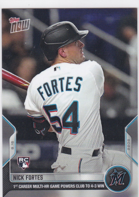 2022 TOPPS NOW #721 NICK FORTES- MIAMI MARLINS