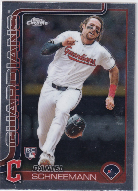 2025 Topps Chrome Baseball #43 Daniel Schneemann - Cleveland Guardians