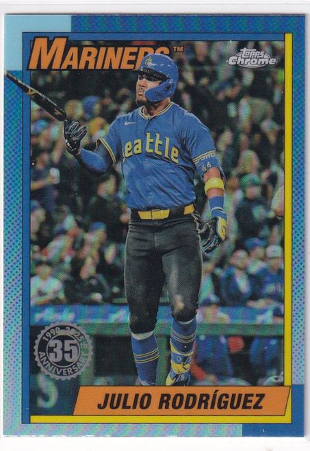 2025 Topps Chrome 1990 #90CB-6 Julio Rodriguez - Seattle Mariners