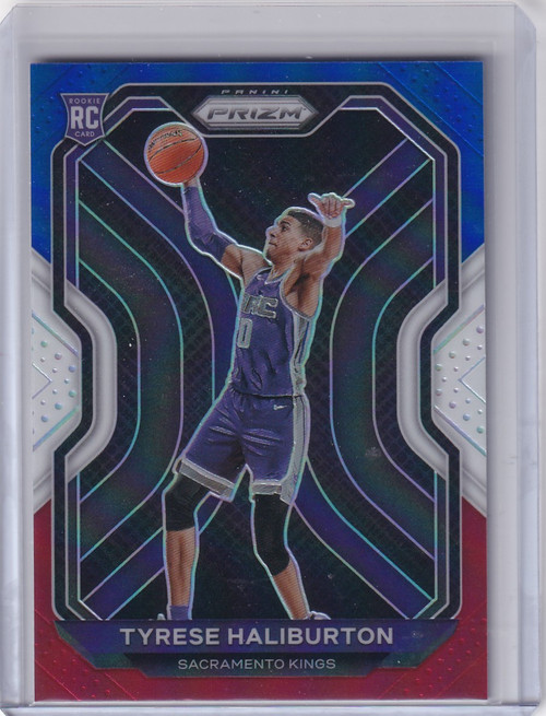 2020-21 Prizm Red Blue #262 Tyrese Haliburton - Sacromento Kings