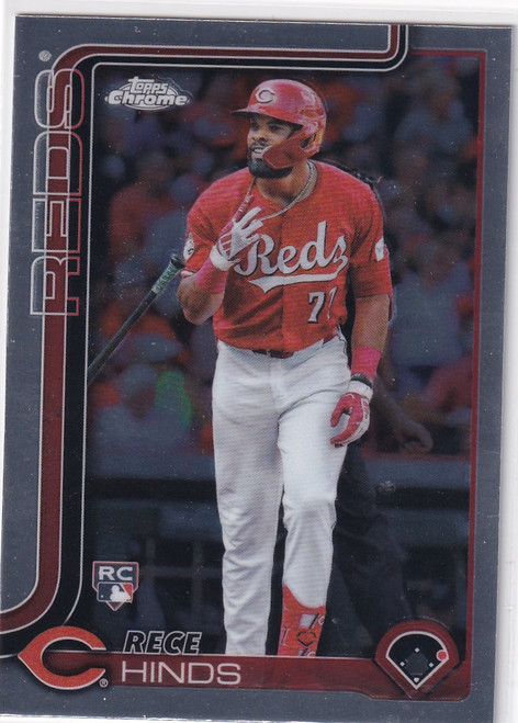 2025 Topps Chrome Baseball #253 Rece Hinds - Cincinnati Reds