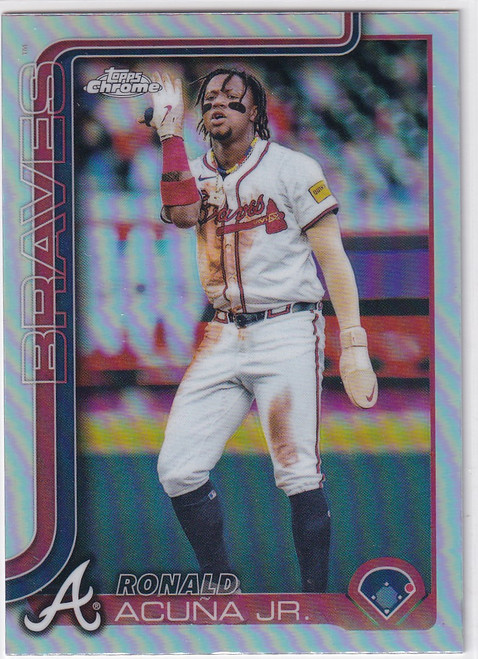 2025 Topps Chrome Baseball Refractor #257 Ronald Acuña Jr. - Atlanta Braves