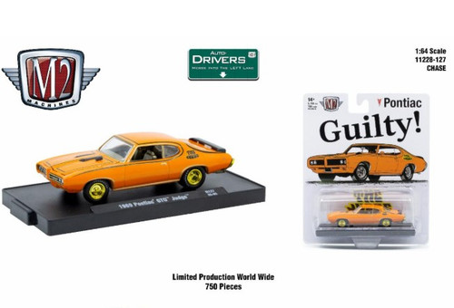 M2 Machines Auto-Drivers 1:64 R127 1969 Pontiac GTO Judge CHASE