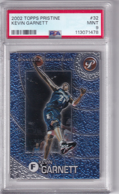 2002 Topps Pristine PSA 9 #32 Kevin Garnett - Minnesota Timberwolves