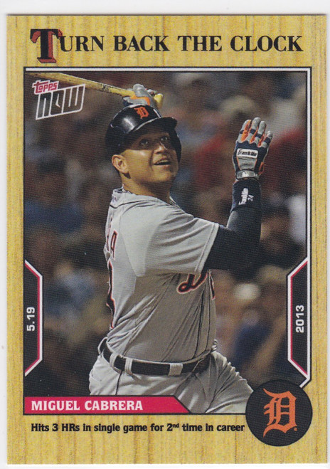 2022 TURN BACK THE CLOCK #50 MIGUEL CABRERA- DETROIT TIGERS