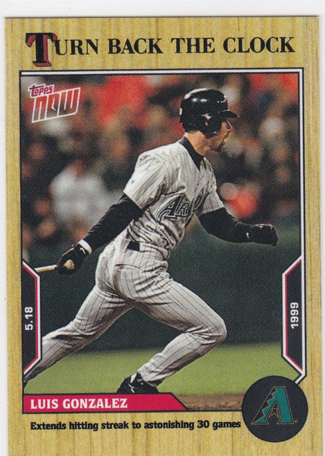 2022 TURN BACK THE CLOCK #49 LUIS GONZALEZ- ARIZONA DIAMONDBACKS