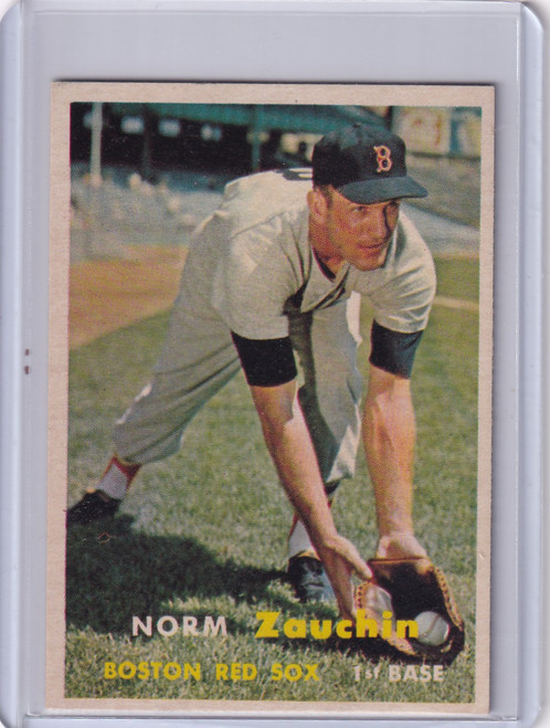1957 Topps Baseball #372 Norm Zauchin - Boston Red Sox