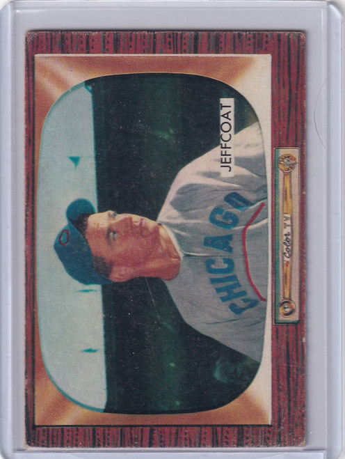 1955 Bowman Baseball #223 Hal Jeffcoat - Chicago Cubs