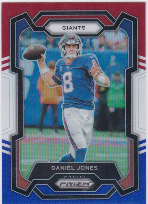 2023 Prizm #219 Daniel Jones Red white Blue Prizm New York Giants