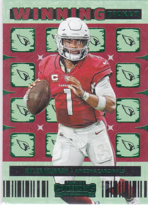 2022 Contenders Winning Ticket #3 Kyler Murray Green Parallel Arizona Cardinals 2022 Contenders Winning Ticket #3 Kyler Murray Green Parallel Arizona Cardinals