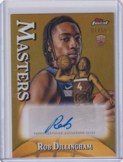 2024-25 Finest Basketball Auto #MA-RDI Rob Dillingham 7/50 - Timberwolves