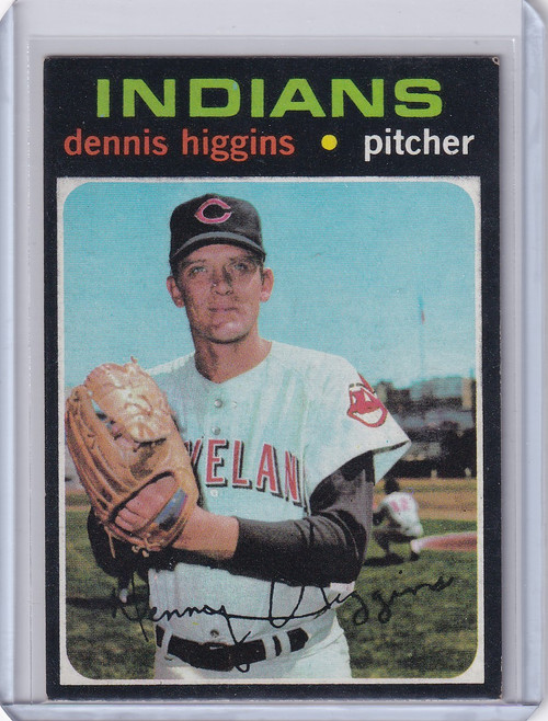 1971 Topps Baseball #479 Dennis Higgins - Cleveland Indians