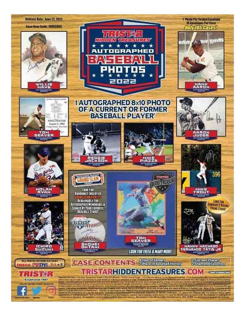 2022 TRISTAR HIDDEN TREASURES AUTOGRAPHED 8X10 PHOTOS BASEBALL EDITION 2022 TRISTAR HIDDEN TREASURES AUTOGRAPHED 8X10 PHOTOS BASEBALL EDITION