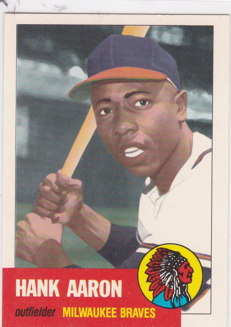 1991 Topps Archives #317 Hank Aaron 1953 design Milwaukee Braves