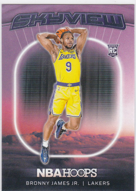2024-25 Panini NBA Hoops #21 Bronny James RC Skyview Los Angeles Lakers 2024-25 Panini NBA Hoops #21 Bronny James RC Skyview Los Angeles Lakers