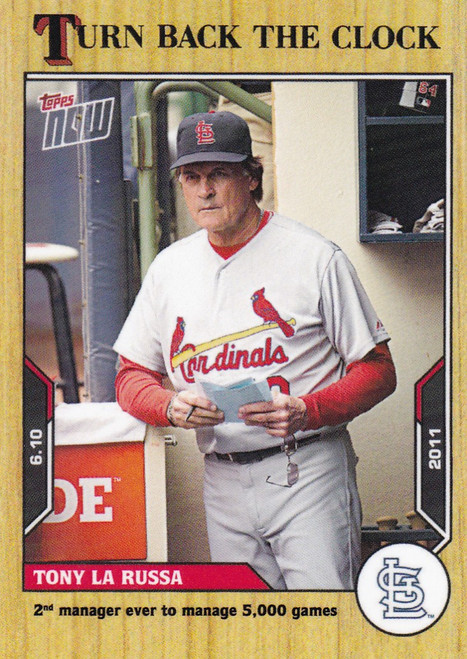 2021 TURN BACK THE CLOCK #71 TONY LA RUSSA- ST LOUIS CARDINALS
