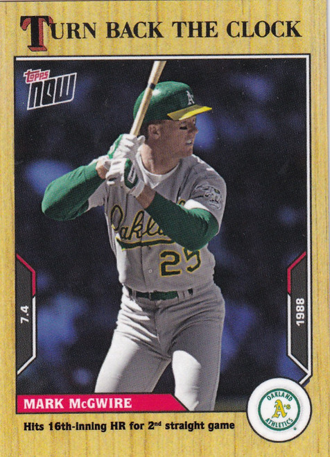 2021 TURN BACK THE CLOCK #95 MARK MCGWIRE- OAKLAND ATHELTICS