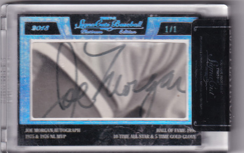 2013 Tristar Platinum Signacut Baseball Auto Joe Morgan 1/1 - Cincinnati Reds