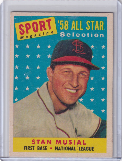 1958 Topps #476 Stan Musial - St. Louis Cardinals AS 1958 Topps #476 Stan Musial - St. Louis Cardinals AS