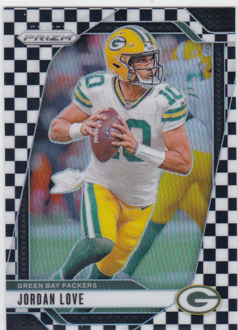 2024 Panini Prizm #101 Jordan Love Black & White Checkerboard Parallel Packers 2024 Panini Prizm #101 Jordan Love Black & White Checkerboard Parallel Packers