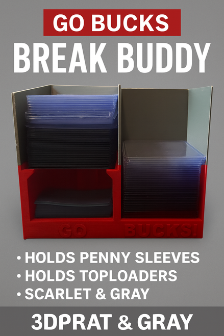 Break Buddy GO BUCKS OSU Card Organizer Holds 250 Sleeves 100 Toploaders