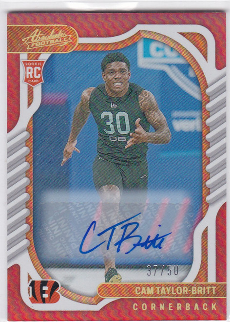 2020 Absolute #150 Cam Taylor-Britt RC Auto 37/50 Cincinnati Bengals