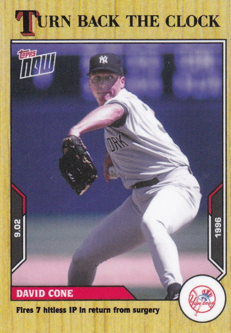 2021 TURN BACK THE CLOCK #155 DAVID CONE- NEW YORK YANKEES