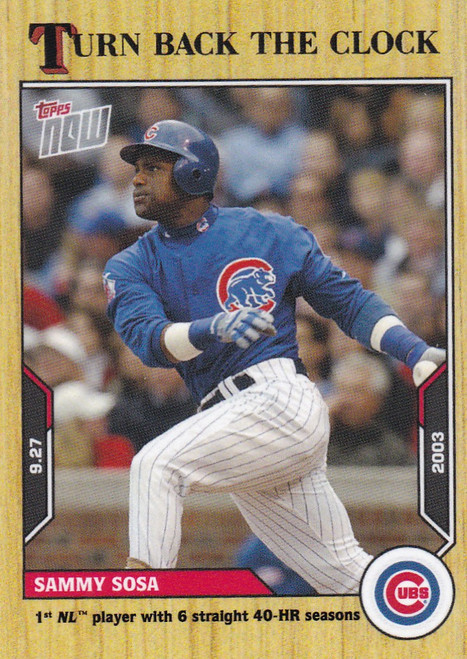 2021 TURN BACK THE CLOCK #180 SAMMY SOSA- CHICAGO CUBS