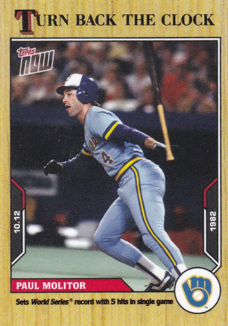 2021 TURN BACK THE CLOCK #195 PAUL MOLITOR- MILWAUKEE BREWERS