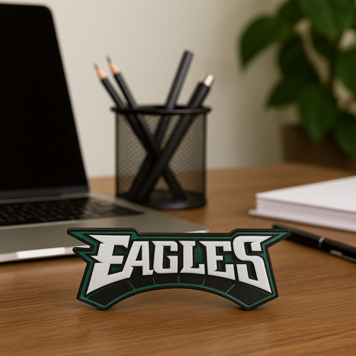 Philadelphia Eagles Logo Sign | 3D Printed NFL Football Desk & Wall Display