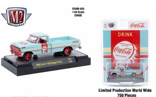 M2 Machines Coca-Cola Release A55 1969 Ford F-100 Ranger Truck CHASE