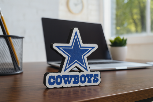 Dallas Cowboys Logo Sign | 3D Printed NFL Football Desk & Wall Display