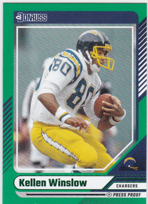 2024 Donruss #273 Kellen Winslow Green Press Proof San Diego Chargers