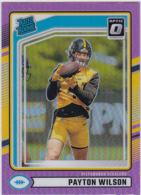 2024 Donruss Optic #342 Payton Wilson Rated Rookie Pink Pittsburgh Steelers 2024 Donruss Optic #342 Payton Wilson Rated Rookie Pink Pittsburgh Steelers