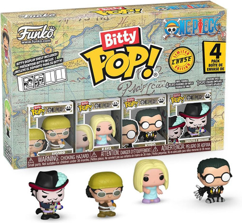 Funko Bitty POP! One Piece Usopp Kaya Kuro and a random chase pop 4 Pack Funko Bitty POP! One Piece Usopp Kaya Kuro and a random chase pop 4 Pack