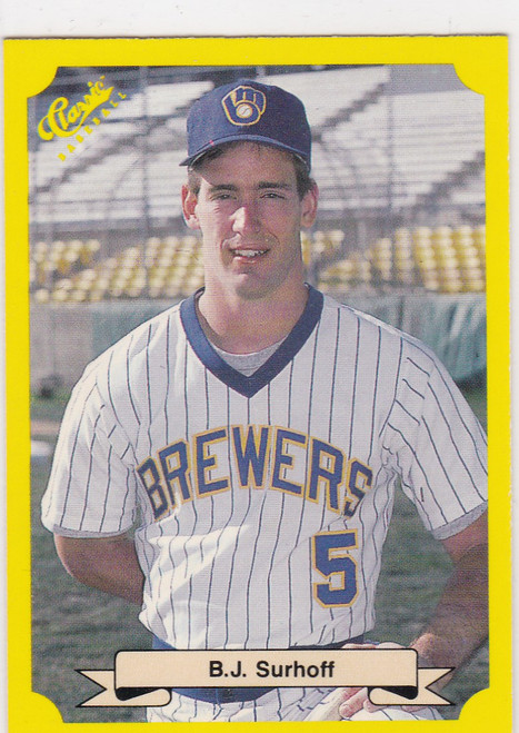 1987 Classic Baseball #135 B.J. Surhoff Yellow Milwaukee Brewers