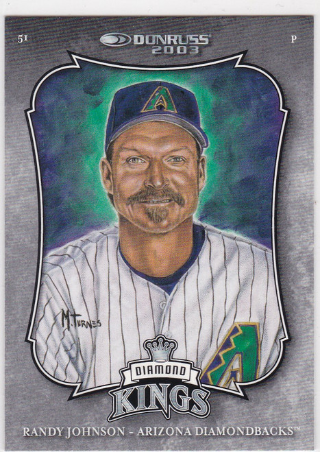 2003 Donruss Gridiron Kings Randy Johnson #10 Arizona Diamondbacks