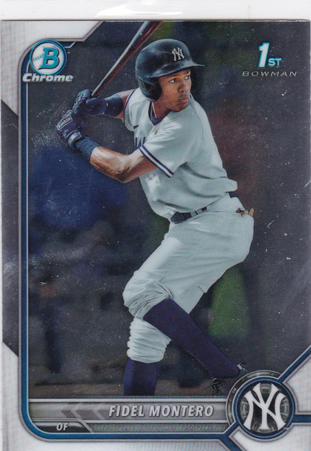 2022 Bowman Chrome #BCP-74 Fidel Montero 1st Bowman New York Yankees