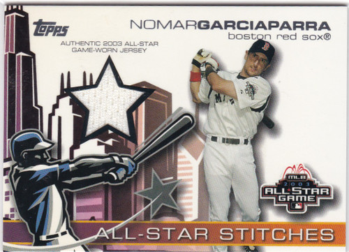2004 Topps #ASR-NG Nomar Garciaparra All Star Stiches Game worn Jersey Red Sox