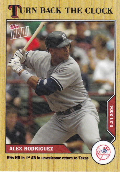 2020 TURN BACK THE CLOCK #52 ALEX RODRIGUEZ- NEW YORK YANKEES