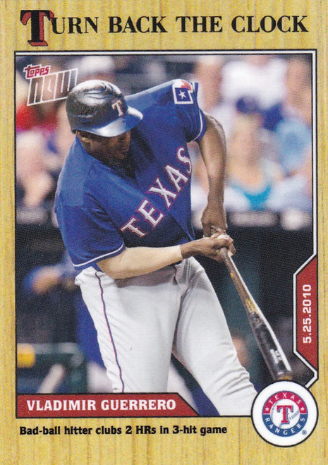 2020 TURN BACK THE CLOCK #56 VLADIMIR GUERRERO- TEXAS RANGERS
