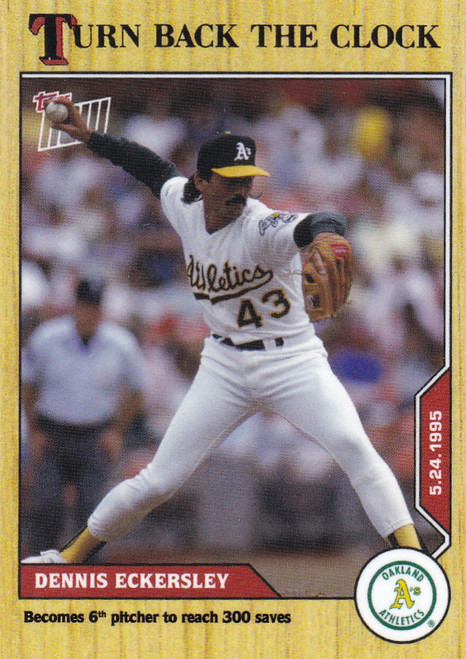 2020 TURN BACK THE CLOCK #55 DENNIS ECKERSLEY- OAKLAND ATHLETICS
