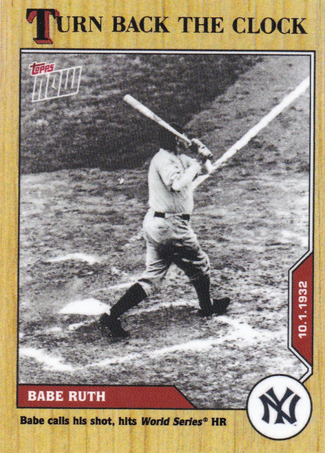 2020 TURN BACK THE CLOCK #185 BABE RUTH- NEW YORK YANKEES