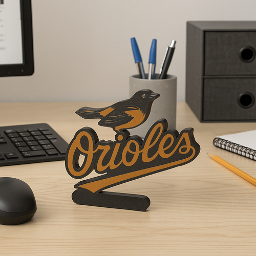 Baltimore Orioles 3D Printed Logo Sign MLB Baseball Fan Cave Wall Art Decor