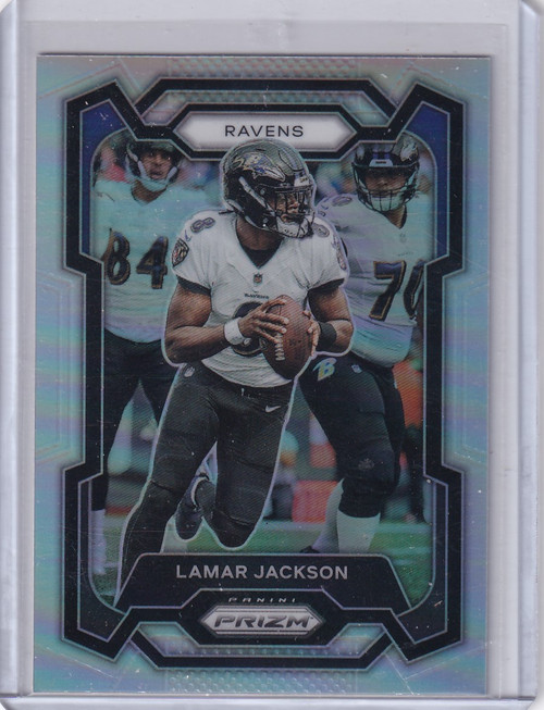 2023 Panini Prizm Silver #18 Lamar Jackson - Baltimore Ravens