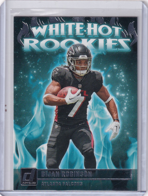 2023 Panini Donruss White Hot Rookies #2 Bijan Robinson - Atlanta Falcons