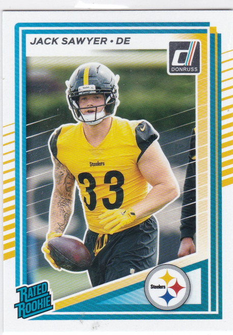 2025 Panini Donruss #390 Jack Sawyer Rated Rookie Pittsburgh Steelers