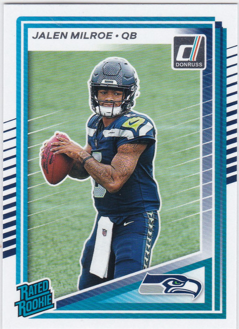 2025 Panini Donruss #307 Jalen Milroe Rated Rookie Seattle Seahawks