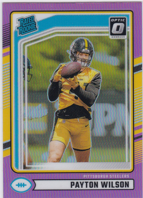 2025 Panini Donruss #342 Payton Wilson Pink Rated Rookie Pittsburgh Steelers