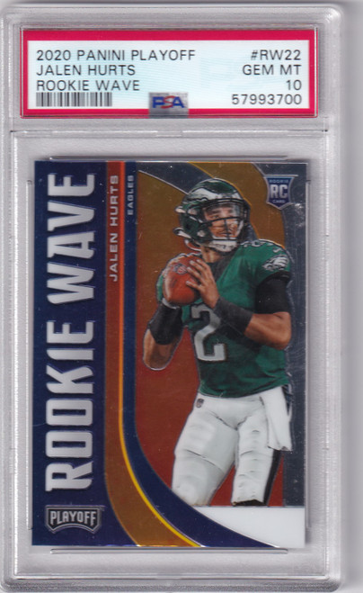 2020 Panin Playoff Rookie Wave PSA 10 #RW22 Jalen Hurts - Philadelphia Eagles